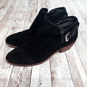 Sam Edelman Paula Cutout Booties Black Suede